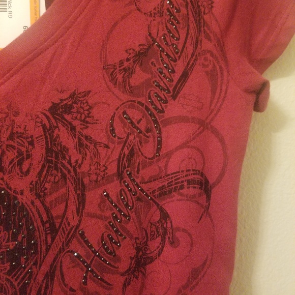 Brand NWT Harley Davidson Red T-shirt - Picture 3 of 4